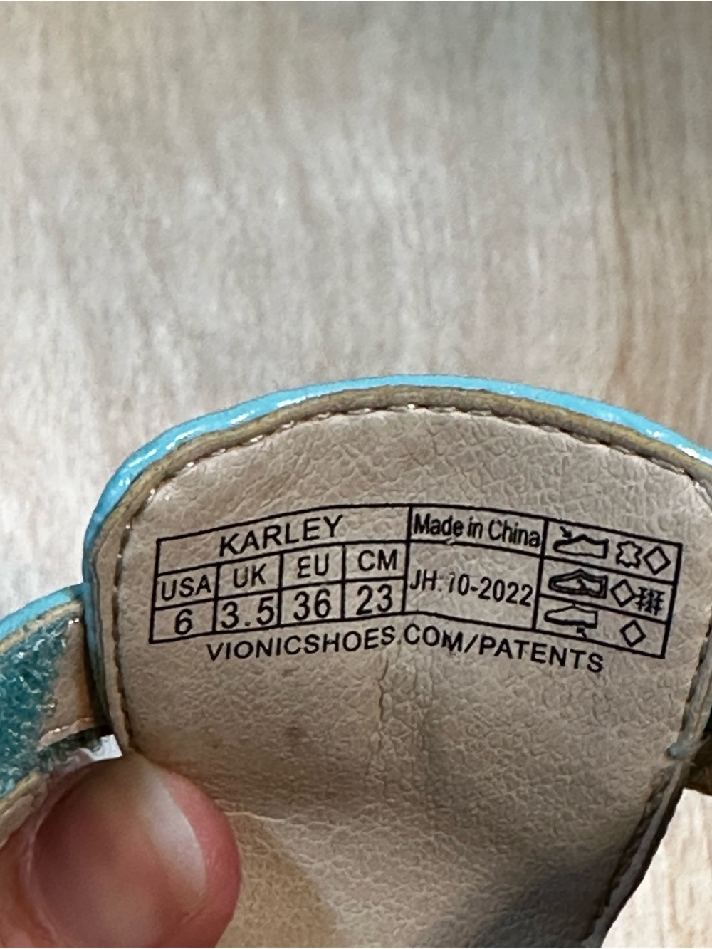 Vionic Teal Blue Crisscross Toe-Post Sandals - Picture 8 of 9